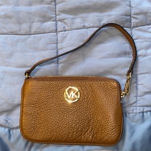 Tan Michael Kors Wristlet